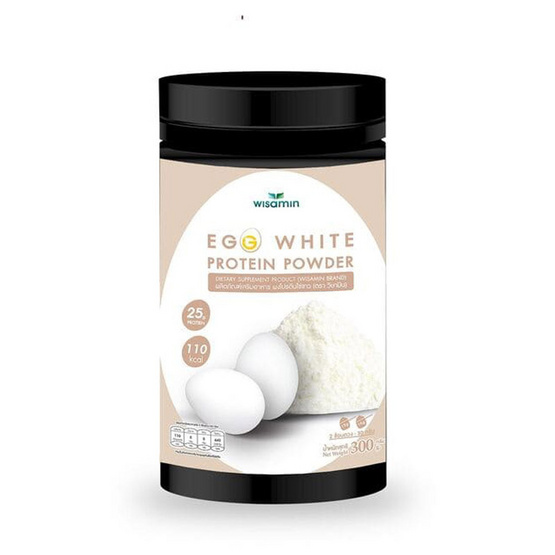 Wisamin EGG WHITE PROTEIN ผงโปรตีนไข่ขาว 300 กรัม Wisamin EGG WHITE PROTEIN ผงโปรตีนไข่ขาว 300 กรัม
