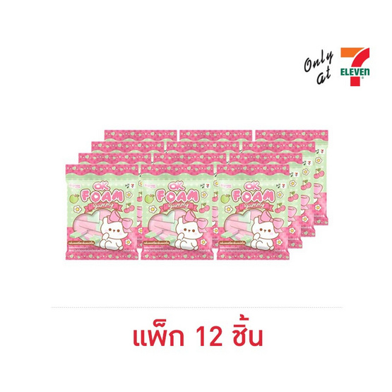 โอเค กัมมี่โฟมกลิ่นเชอร์รี่และแอปเปิ้ล 30 กรัม (แพ็ก 12 ชิ้น)