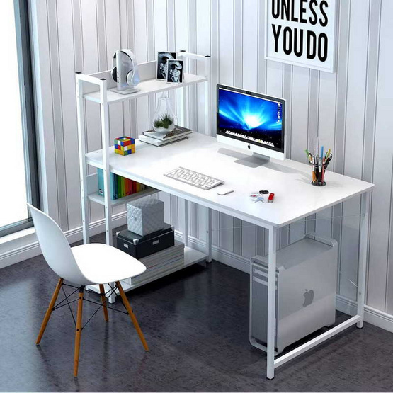 Homelove โต๊ะทำงานไม้ โต๊ะคอมพิวเตอร์ โครงเหล็ก