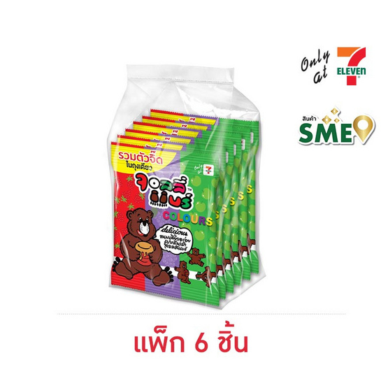 จอลลี่แบร์เยลลี่คัลเลอร์ 76 กรัม (แพ็ก 6 ชิ้น)