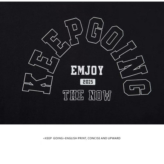 EMAS.HOUSE เสื้อยืดคอกลมเด็ก ผ้าคอตตอน KEEPGOING สีดำ EMAS.HOUSE เสื้อยืดคอกลมเด็ก ผ้าคอตตอน KEEPGOING สีดำ