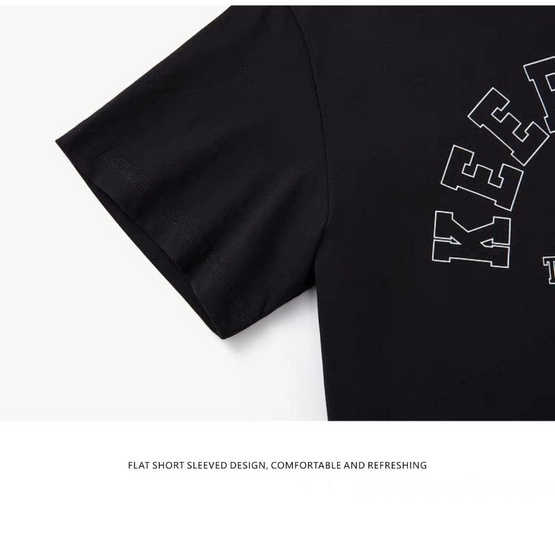 EMAS.HOUSE เสื้อยืดคอกลมเด็ก ผ้าคอตตอน KEEPGOING สีดำ EMAS.HOUSE เสื้อยืดคอกลมเด็ก ผ้าคอตตอน KEEPGOING สีดำ