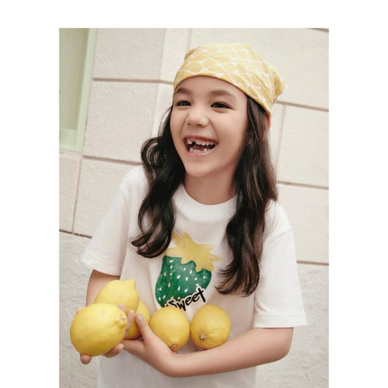 EMAS.HOUSE เสื้อยืดคอกลมเด็ก ผ้าคอตตอน Sweet สีขาว EMAS.HOUSE เสื้อยืดคอกลมเด็ก ผ้าคอตตอน Sweet สีขาว