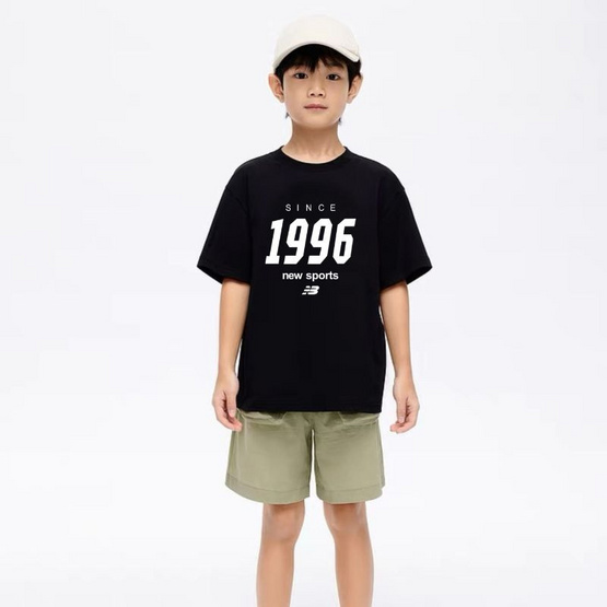 EMAS.HOUSE เสื้อยืดคอกลมเด็ก ผ้าคอตตอน 1996 สีดำ EMAS.HOUSE เสื้อยืดคอกลมเด็ก ผ้าคอตตอน 1996 สีดำ