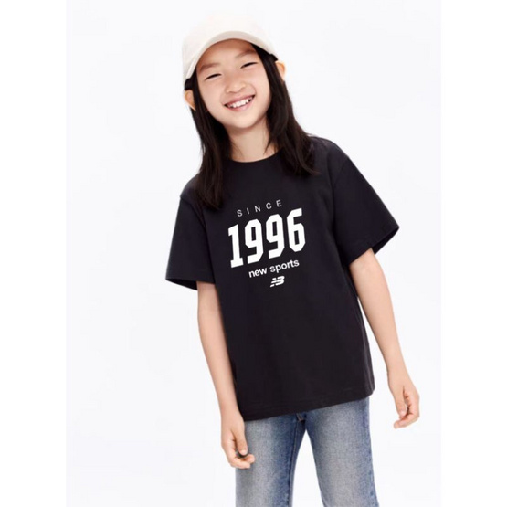 EMAS.HOUSE เสื้อยืดคอกลมเด็ก ผ้าคอตตอน 1996 สีดำ EMAS.HOUSE เสื้อยืดคอกลมเด็ก ผ้าคอตตอน 1996 สีดำ