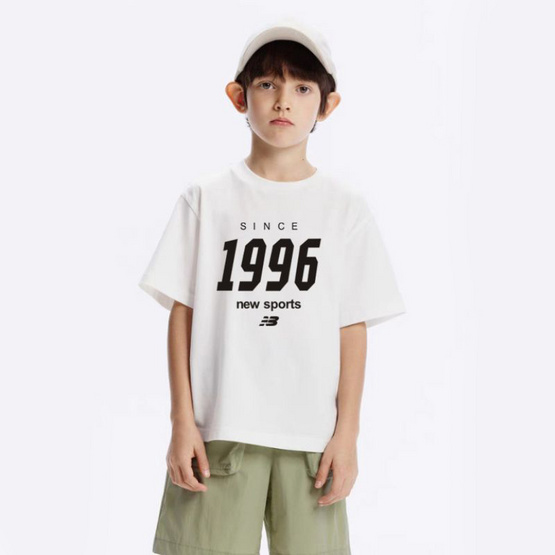 EMAS.HOUSE เสื้อยืดคอกลมเด็ก ผ้าคอตตอน 1996 สีขาว EMAS.HOUSE เสื้อยืดคอกลมเด็ก ผ้าคอตตอน 1996 สีขาว