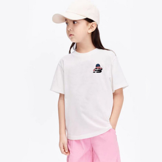 EMAS.HOUSE เสื้อยืดคอกลมเด็ก ผ้าคอตตอน EM สีขาว EMAS.HOUSE เสื้อยืดคอกลมเด็ก ผ้าคอตตอน EM สีขาว