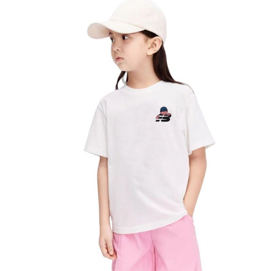 EMAS.HOUSE เสื้อยืดคอกลมเด็ก ผ้าคอตตอน EM สีขาว EMAS.HOUSE เสื้อยืดคอกลมเด็ก ผ้าคอตตอน EM สีขาว