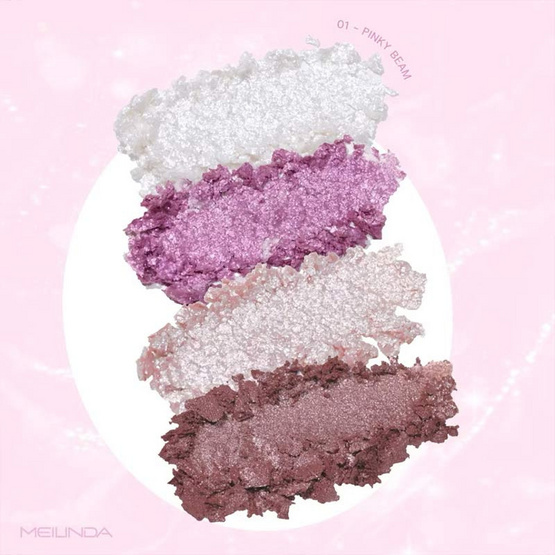 Meilinda อายแชโดว์ Snow Glitter Palette 3.6 กรัม