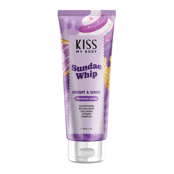 Kiss My Body โลชั่นน้ำหอม Bright & Shine Perfume Lotion Sundae Whip 200 กรัม
