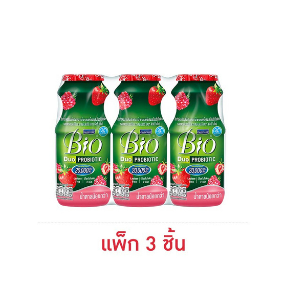 ดัชชี่ไบโอ โยเกิร์ตพร้อมดื่มรสสตรอเบอร์รีและราสพ์เบอร์รี 150 มล. แพ็ก 3