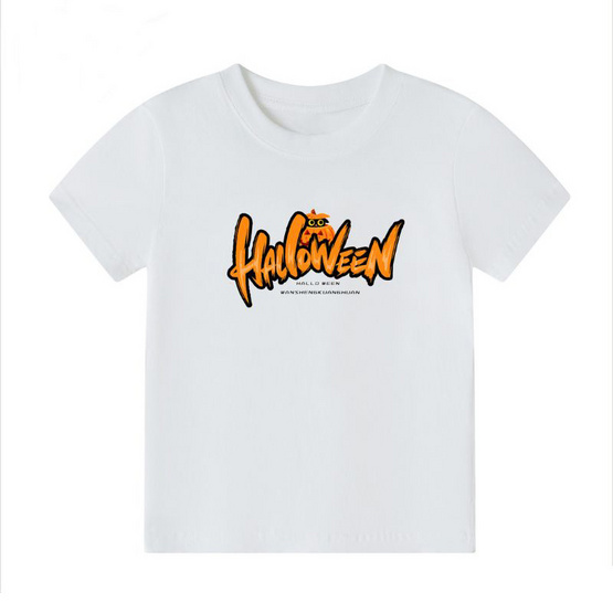 EMAS.HOUSE เสื้อยืดผ้าคอตตอน 100% รุ่น Halloween 01 สีขาว