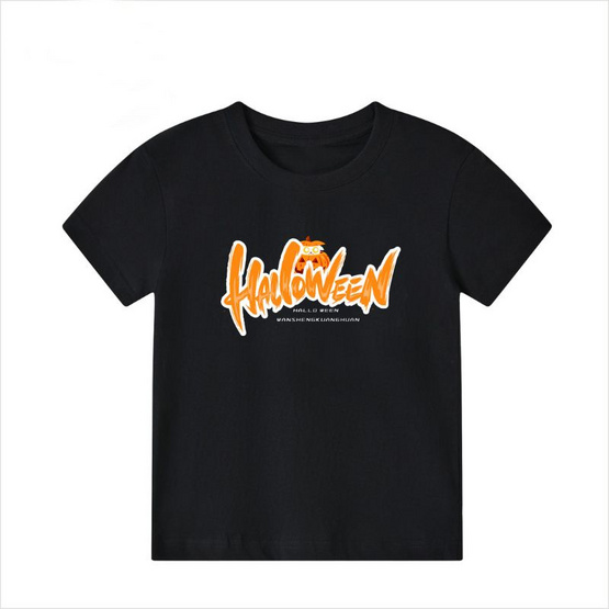 EMAS.HOUSE เสื้อยืดผ้าคอตตอน 100% รุ่น Halloween 01 สีดำ