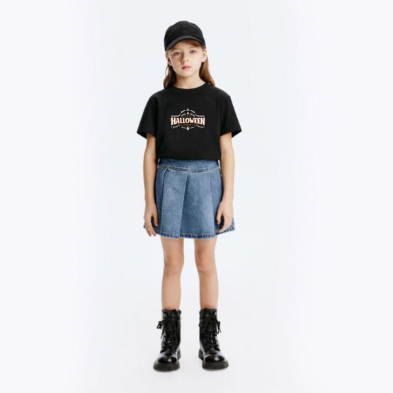 EMAS.HOUSE เสื้อยืดผ้าคอตตอน 100% รุ่น Halloween 02 สีดำ