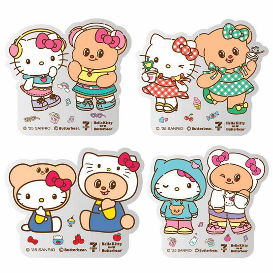 คลิปหนีบกระดาษ Hello Kitty x Butterbear (แพ็ก 4 ชิ้น)