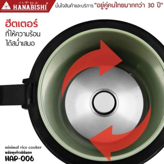 Hanabishi หม้อหุงข้าวมินิมอล 0.6 ลิตร รุ่น HAP-006