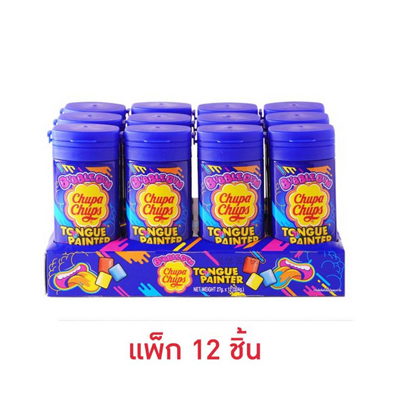 จูปาจุ๊ปส์ หมากฝรั่งทังค์เพ้นเทอบับเบิ้ลกัม 27 กรัม (แพ็ก 12 ชิ้น)