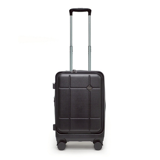 HQ LUGGAGE กระเป๋าเดินทาง PC เปิดด้านหน้า ระบบล็อค TSA 4 ล้อคู่ รุ่น 98033 สีดำ