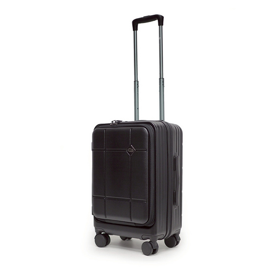 HQ LUGGAGE กระเป๋าเดินทาง PC เปิดด้านหน้า ระบบล็อค TSA 4 ล้อคู่ รุ่น 98033 สีดำ