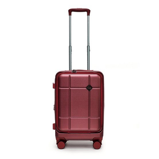 HQ LUGGAGE กระเป๋าเดินทาง PC เปิดด้านหน้า ระบบล็อค TSA 4 ล้อคู่ รุ่น 98033 สีแดง