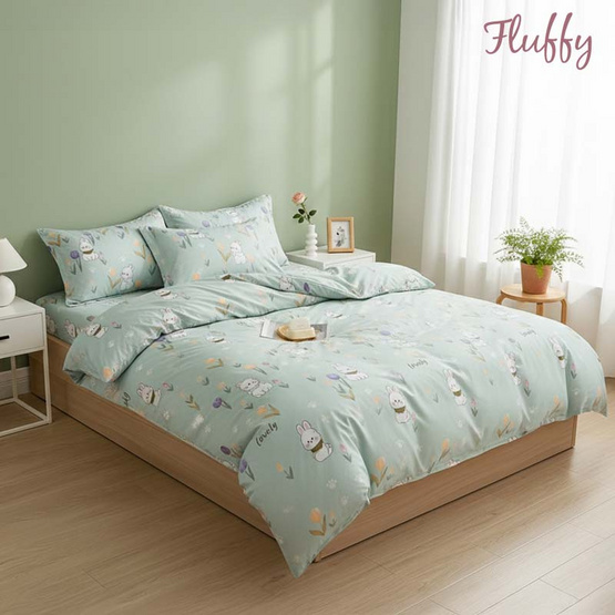 Fluffy ผ้านวมลาย Mint Bun