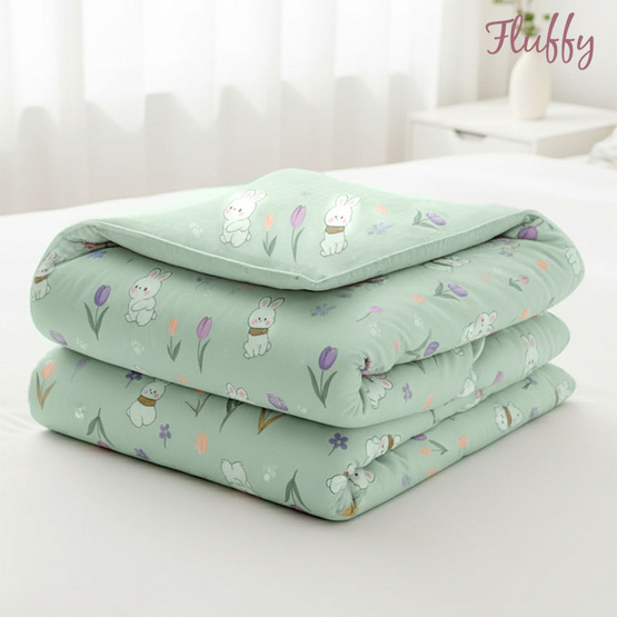 Fluffy ผ้านวมลาย Mint Bun