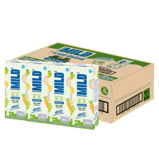 มายด์ ดัชมิลล์ นมเปรี้ยวUHT ไขมัน0% รสผักผลไม้รวม 165 มล. (ยกลัง 48 กล่อง) มายด์ ดัชมิลล์ นมเปรี้ยวUHT ไขมัน0% รสผักผลไม้รวม 165 มล. (ยกลัง 48 กล่อง)