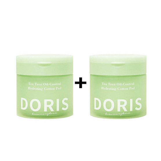 Doris โทนเนอร์แพด Tea Tree Oil-Control Hydrating Cotton Pad 140 มล.(80 แผ่น) (แพ็ก 2 ชิ้น)