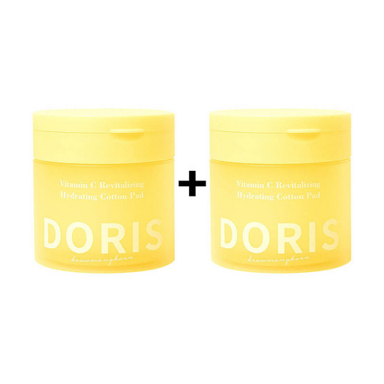 Doris โทนเนอร์แพด Vitamin C Revitalizng Hydrating Cotton Pad 140 มล.(80 แผ่น) (แพ็ก 2 ชิ้น)