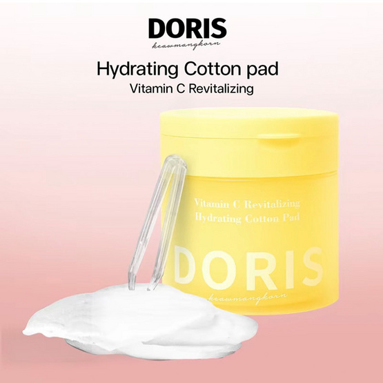 Doris โทนเนอร์แพด Vitamin C Revitalizng Hydrating Cotton Pad 140 มล.(80 แผ่น) (แพ็ก 2 ชิ้น)