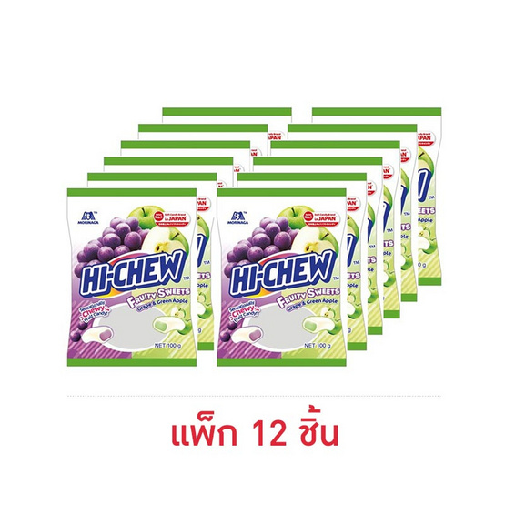 โมรินากะ ไฮชิวลูกอมรสเกรฟ&กรีนแอปเปิ้ล 36 กรัม (แพ็ก 12 ชิ้น) โมรินากะ ไฮชิวลูกอมรสเกรฟ&กรีนแอปเปิ้ล 36 กรัม (แพ็ก 12 ชิ้น)