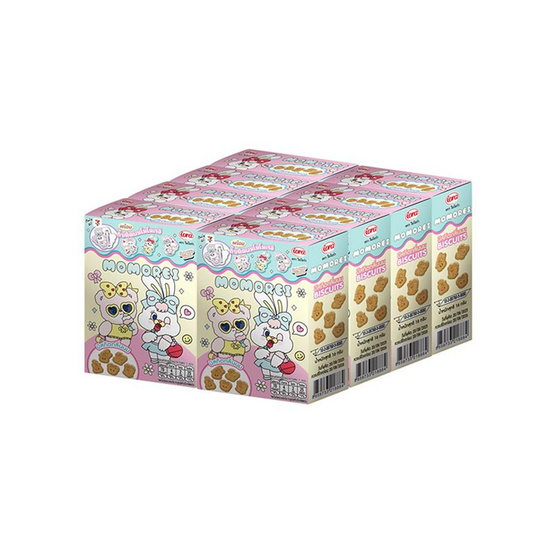ไอโอร่า บิสกิตกลิ่นนม พร้อมกิ๊บติดผมลาย Momorei 16 กรัม คละแบบ (แพ็ก 8 ชิ้น)