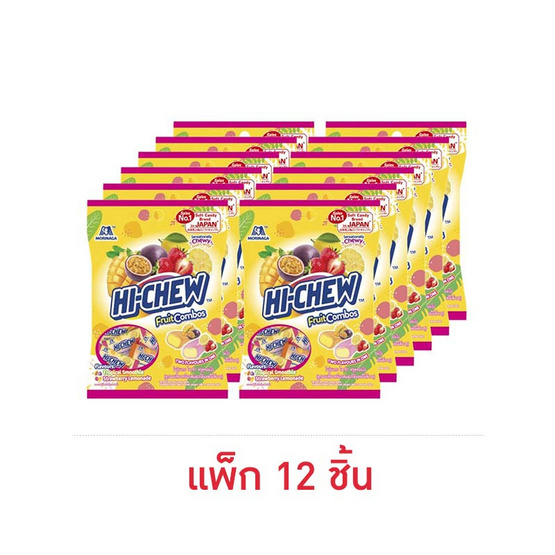 โมรินากะ ไฮชิวลูกอมฟรุตคอมโบ 36 กรัม (แพ็ก 12 ชิ้น)