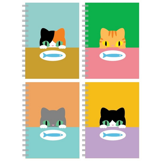 Double A สมุดสันห่วง A6 80 แกรม 60 แผ่น Baan Maew Maew Vol.2 (แพ็ก 4 เล่ม) Double A สมุดสันห่วง A6 80 แกรม 60 แผ่น Baan Maew Maew Vol.2 (แพ็ก 4 เล่ม)