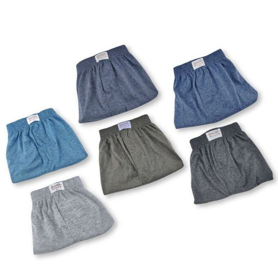 100 Salueng กางเกงบ๊อกเซอร์ (BOXER) ผ้ายืดนิ่ม สีเทา