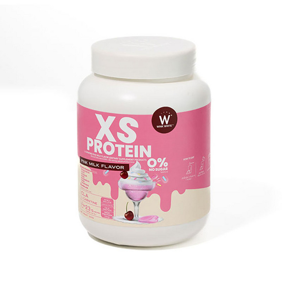 WINK WHITE XS Protein Pink Milk Flavor นมชมพู บรรจุ 240g WINK WHITE XS Protein Pink Milk Flavor นมชมพู บรรจุ 240g
