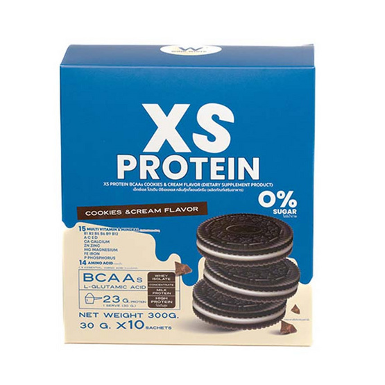 XS PROTEIN เอ็กซ์เอสโปรตีน คุ้กกี้แอนด์ครีม บรรจุ 300g XS PROTEIN เอ็กซ์เอสโปรตีน คุ้กกี้แอนด์ครีม บรรจุ 300g