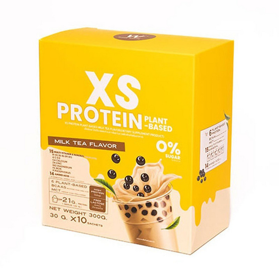 XS PROTEIN เอ็กซ์เอสโปรตีน แพลนท์-เบส กลิ่น ชานม XS PROTEIN เอ็กซ์เอสโปรตีน แพลนท์-เบส กลิ่น ชานม