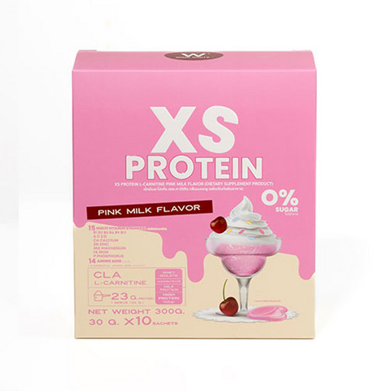 XS PROTEIN เอ็กซ์เอสโปรตีน นมชมพู บรรจุ 300g XS PROTEIN เอ็กซ์เอสโปรตีน นมชมพู บรรจุ 300g