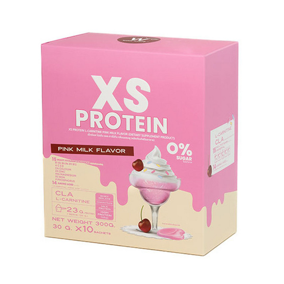 XS PROTEIN เอ็กซ์เอสโปรตีน นมชมพู บรรจุ 300g XS PROTEIN เอ็กซ์เอสโปรตีน นมชมพู บรรจุ 300g