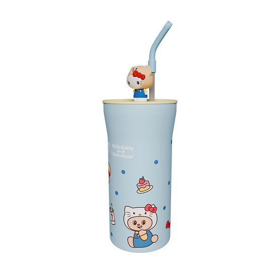กระบอกน้ำสเตนเลส All Café เฮลโล คิตตี้ x น้องเนย (บลู เกรย์) 22 oz. กระบอกน้ำสเตนเลส All Café เฮลโล คิตตี้ x น้องเนย (บลู เกรย์) 22 oz.