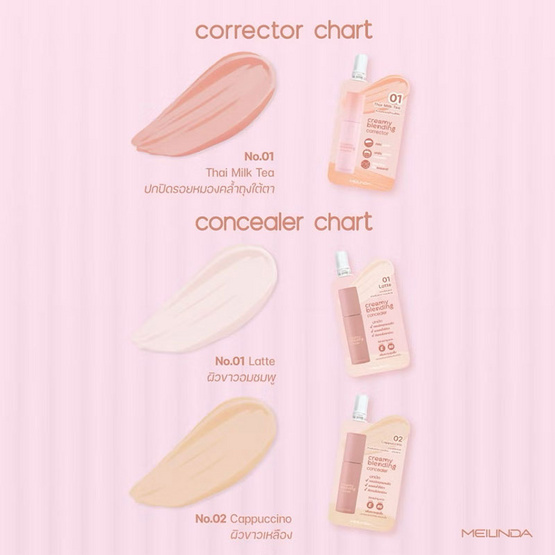 Meilinda คอเรคเตอร์ Creamy Blending Corrector 2 กรัม แพ็ก 6 ชิ้น Meilinda คอเรคเตอร์ Creamy Blending Corrector 2 กรัม แพ็ก 6 ชิ้น