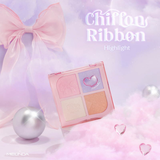Meilinda พาเลทไฮไลท์ Chiffon Ribbon Highlight 8.8 กรัม