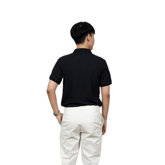 CP ALL เสื้อโปโลชาย Upcycling สีดำ CP ALL เสื้อโปโลชาย Upcycling สีดำ