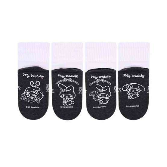 Happi by Carson ถุงเท้านักเรียน กันลื่น Melody แพ็ค 4