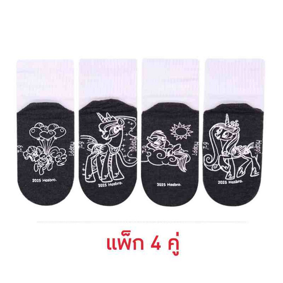 Happi by Carson ถุงเท้านักเรียนกันลื่น Pony แพ็ค 4