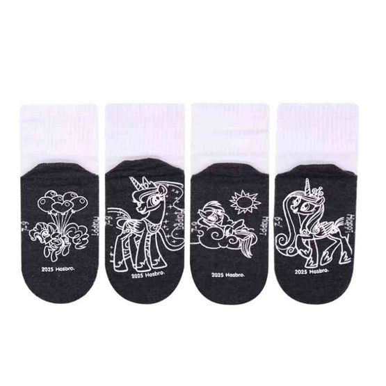 Happi by Carson ถุงเท้านักเรียนกันลื่น Pony แพ็ค 4