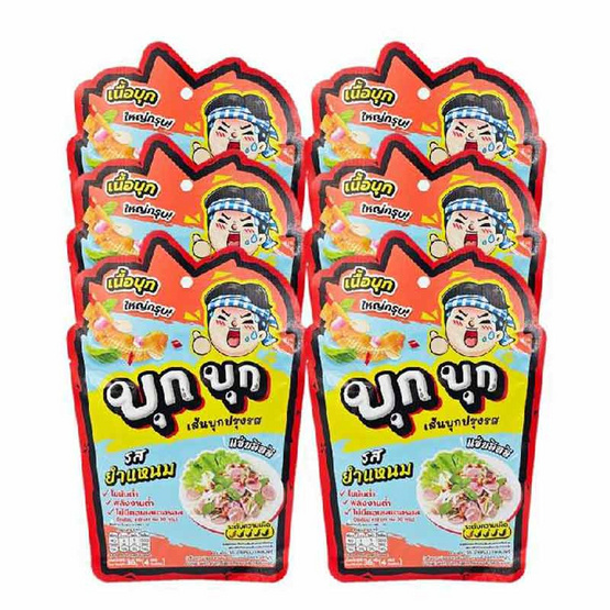 เอญ่า เส้นบุกปรุงรส กลิ่นยำแหนม 36 กรัม (แพ็ก 6 ชิ้น) เอญ่า เส้นบุกปรุงรส กลิ่นยำแหนม 36 กรัม (แพ็ก 6 ชิ้น)