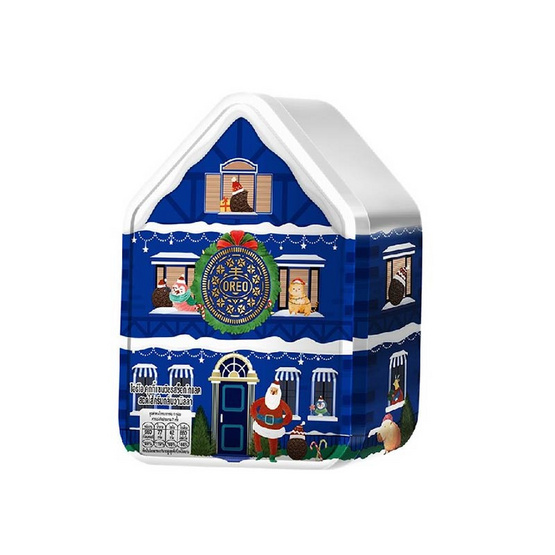 โอรีโอ คุกกี้สอดไส้ครีมวานิลลา แพ็กเกจบ้าน Festive 193.2 กรัม โอรีโอ คุกกี้สอดไส้ครีมวานิลลา แพ็กเกจบ้าน Festive 193.2 กรัม