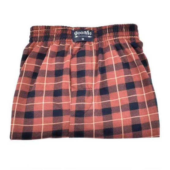 100 Salueng กางเกงบ๊อกเซอร์ (BOXER) ผ้ายืดนิ่ม ลายสก๊อต สีส้ม 100 Salueng กางเกงบ๊อกเซอร์ (BOXER) ผ้ายืดนิ่ม ลายสก๊อต สีส้ม